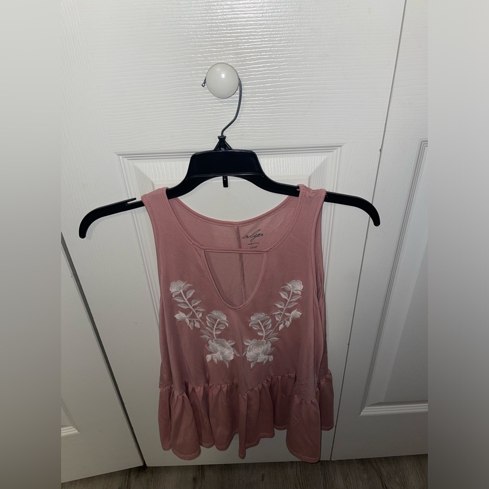 Pink Top with flowers